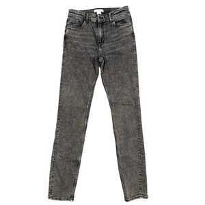 H&M Womens Gray Washed Denim Skinny Jeans Size 4